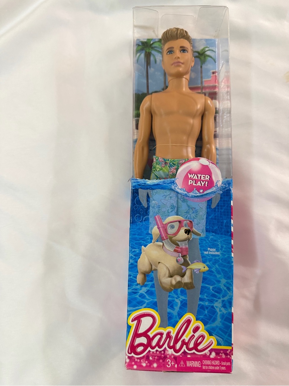 Barbie Ken Water Play Doll - Tan, Blonde, Green Floral Trunks